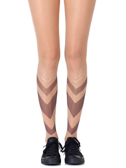 Zohara - Art on tights Give Me a V (20F447-SBG) tights