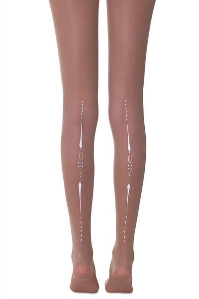 Zohara - Art on tights Jeweled Sheer (20F502-SWG)