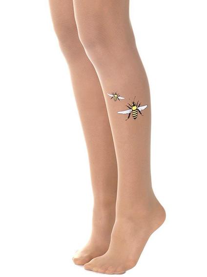 Zohara - Art on tights Honeybees sheer tights (20F505-SMC)