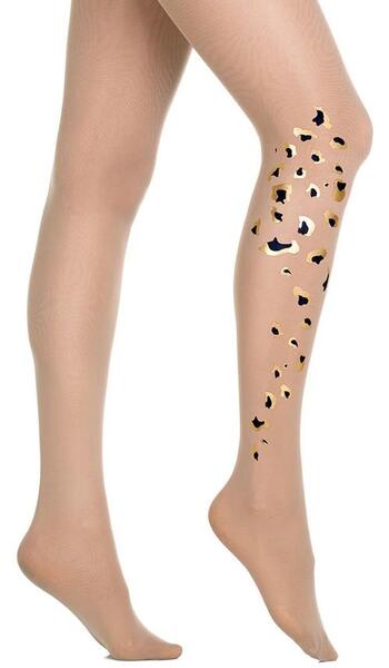 Zohara - Art on tights Leopard (20F669-SBG) nude 20 deni tights